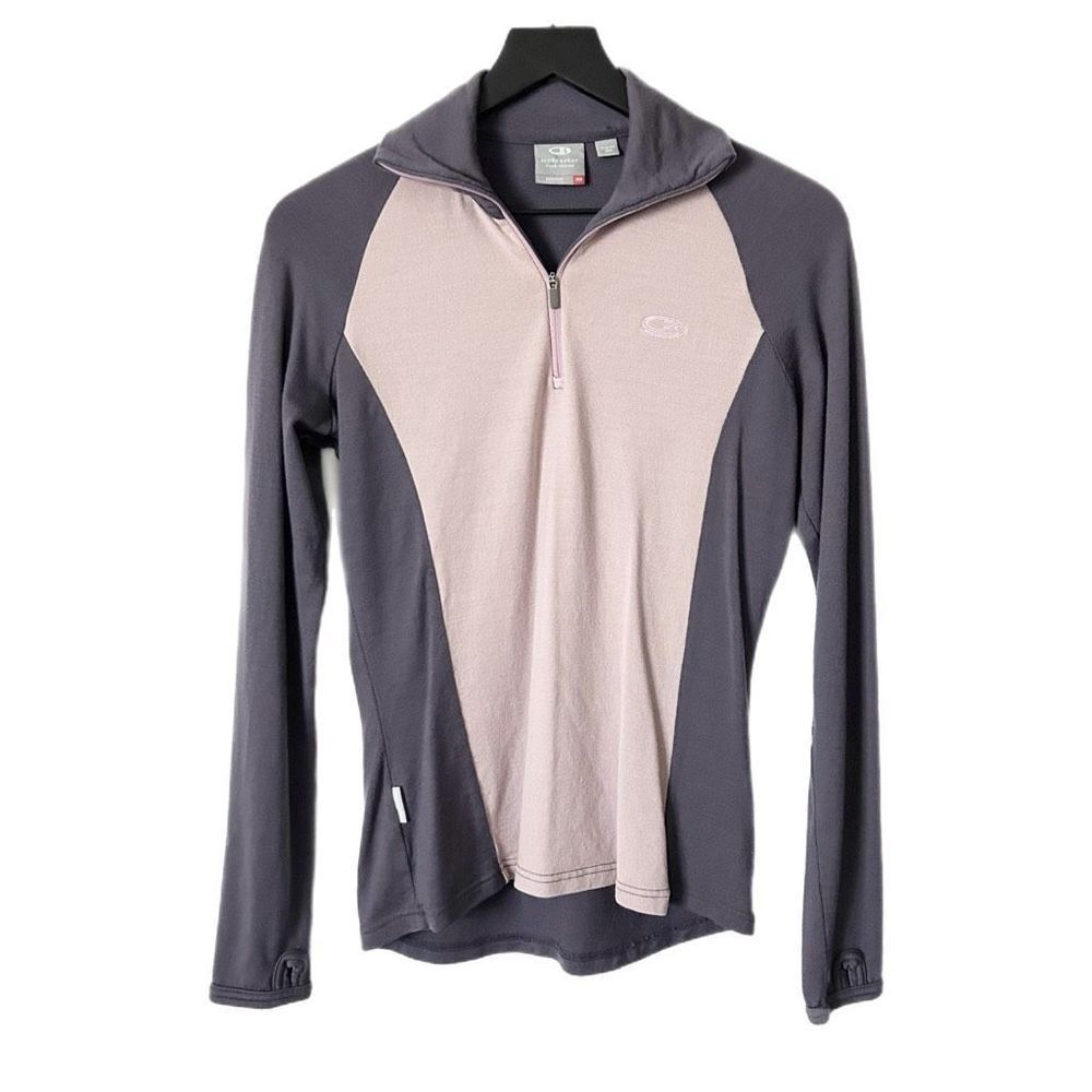 Icebreaker Long Sleeve Top - Gray and Pink